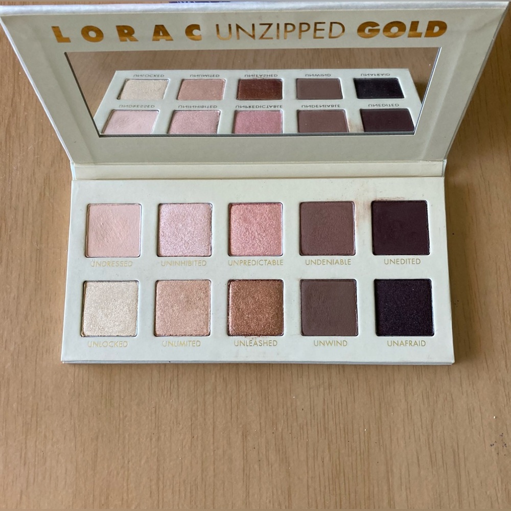 Lorac unzipped gold eyeshadow palette